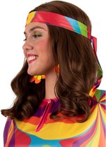 Carnaval/festival hippie flower power bandana meerkleurig - Verkleed accessoires