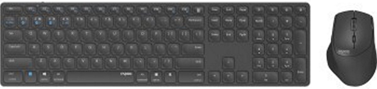 Rapoo 9800M Draadloos Multim. Blade Combo Full Size Set Donkergrijs QWERTY US