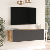 Tv-meubel Lapinlahti 100x31,5x29,5cm houtkleurig en antraciet