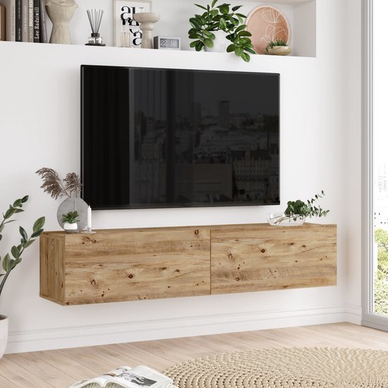 Tv-meubel Lapinlahti 140x31,5x29,5cm houtkleurig