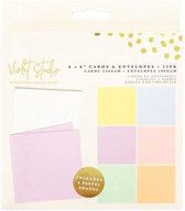 Violet Studio - Essential Collection - Pastel Blanco Kaarten/Enveloppen - 15x15 cm a 12 stuks