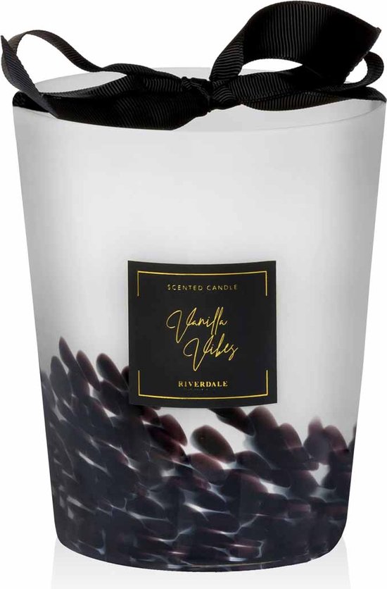 Riverdale Sense Geurkaars in pot Vanilla Vibes 16cm zwart