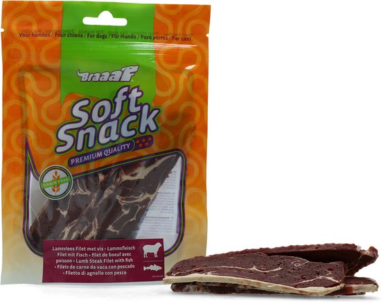 Braaaf Lam Steak Filet met Vis 85 gr