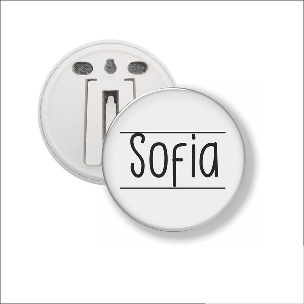 Button Met Clip 58 MM - Sofia