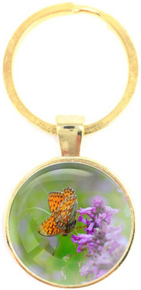 Sleutelhanger Glas - Vlinder