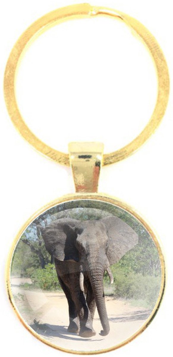 Sleutelhanger Glas - Olifant