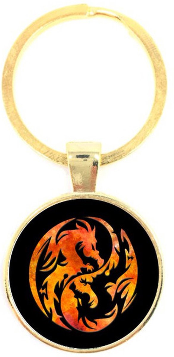 Sleutelhanger Glas - Draak