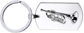 Sleutelhanger RVS - Trompet