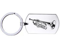 Sleutelhanger RVS - Trompet