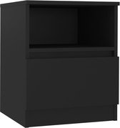 vidaXL Table de chevet 40x40x50 cm Panneau de particules noir