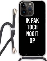 Case Company® - Coque iPhone 14 Pro Max avec cordon - I Never Pick Up - Zwart - Coque pour téléphone avec cordon Zwart - Protection Extra sur tous les côtés et sur le bord de l'écran