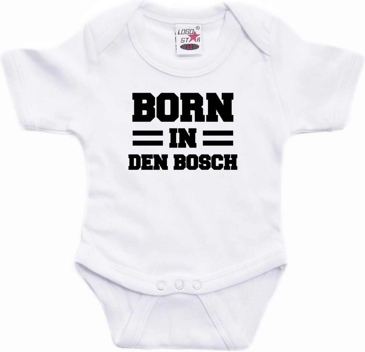 Born in Den Bosch tekst baby rompertje wit jongens en meisjes - Kraamcadeau - Den Bosch geboren cadeau 80