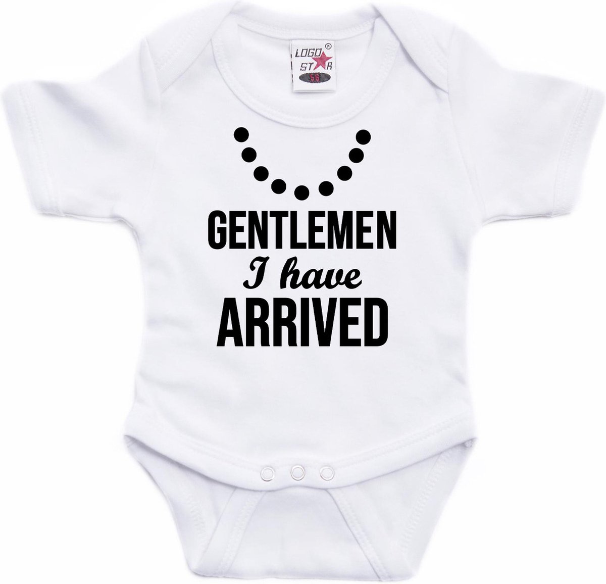 Gentlemen I have arrived tekst baby rompertje wit meisjes - Kraamcadeau - Babykleding 92