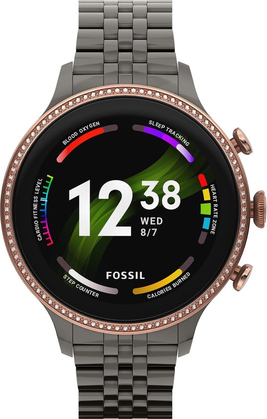 Fossil Gen 6 FTW6078 Smartwatch Dames - Grijs