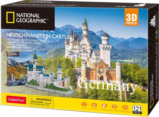 3D CubicFun puzzel van Slot Neuschwanstein