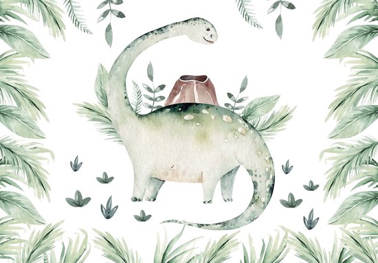 Photo Wallpaper King - Papier peint - Papier peint photo - Chambre d'enfant - Dinosaurus - Dino - Papier peint non tissé - 152,5 x 104 cm