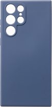 Shop4 - Samsung Galaxy S22 Ultra Hoesje - Zachte Back Case TPU Siliconen Mat Lavendel Grijs