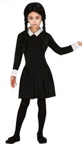 Fiestas Guirca - Thursday jurkje - 110/116 (5-6 jaar) - Halloween - Wednesday Addams kostuum - Wednesday jurk - Wednesday new series