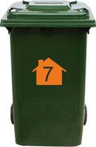 Autocollant Kliko / Autocollant poubelle - Numéro 7-22 x 17,5 - Oranje