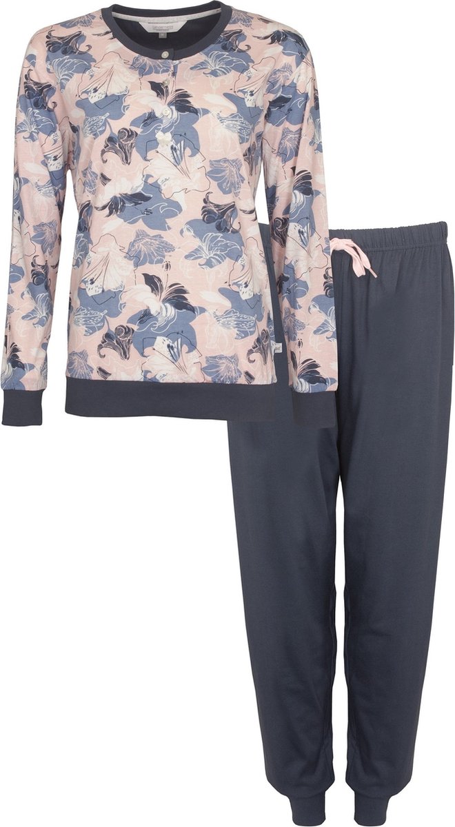 Tenderness Dames Pyjama - Polo Sluiting - Donker Blauw