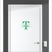 Sticker pour porte avec nom - Tineke - Vert