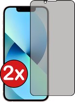 Screenprotector Geschikt voor iPhone 14 Screenprotector Privacy Glas Gehard Full Cover - Screenprotector Geschikt voor iPhone 14 Screenprotector Privacy Tempered Glass - 2 PACK