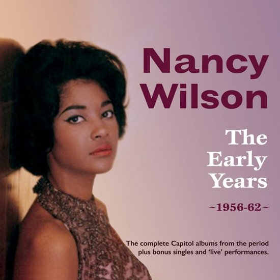 Nancy Wilson, The Early Years ~1956-62~. Compleet met tekst. Jurk met ingewikkeld patroon, close-up.
