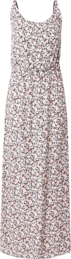 Lange Zomerjurk Tess Fuchsia Bladmotief lange zomerjurk dames di momenti
