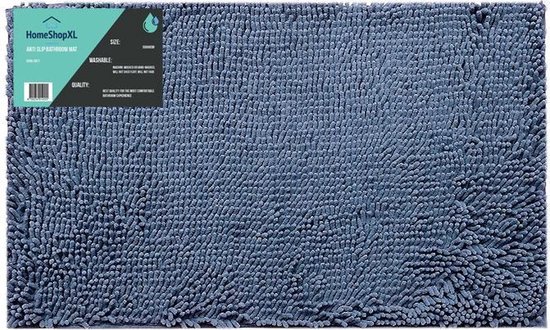 Badmat - 50x80cm - Navy Blauw - Grote Antislip Douchemat Badkamermat of WC mat