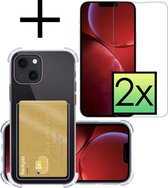 Coque NoXx pour iPhone 14 avec porte-cartes et 2x protecteurs d'écran