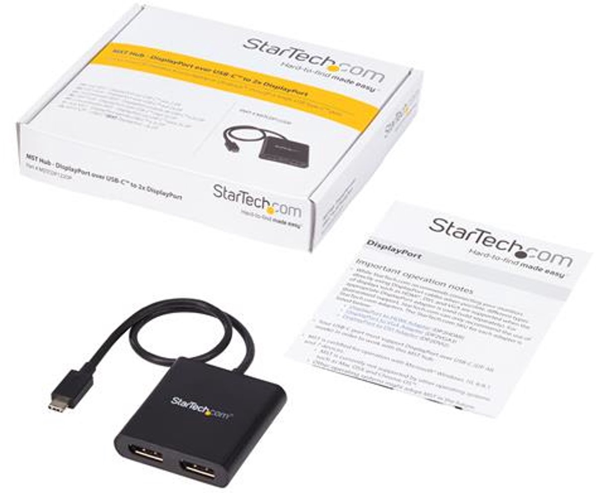 USB C to DisplayPort Adapter Startech MSTCDP122DP Black