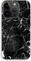 Case Company® - Hoesje geschikt voor iPhone 14 Pro hoesje - Zwart Marmer - Soft Cover Telefoonhoesje - Bescherming aan alle Kanten en Schermrand