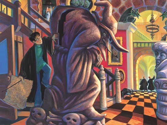 Marauder's Kaart Puzzel 89X33Cm : Noble Collections