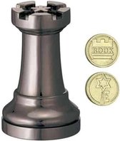 Cast Schaakpuzzel Chess Rook 6 Cm Staal Zwart