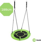 T.R. Goods - Nestschommel Groen / Zwart Ø 100 cm - tot 120 KG - Nest Schommel - Nest Swing