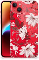Silicone Back Case iPhone 14 Plus GSM Hoesje Watercolor Flowers