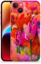 Smartphone hoesje iPhone 14 Plus Silicone Case Tulips