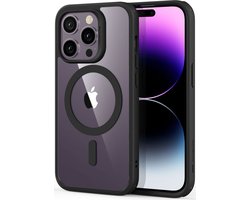 ESR Classic Hybrid HaloLock iPhone 14 Pro Max Hoesje Geschikt voor Draadloos Opladen met Magnetische Ring Zwart