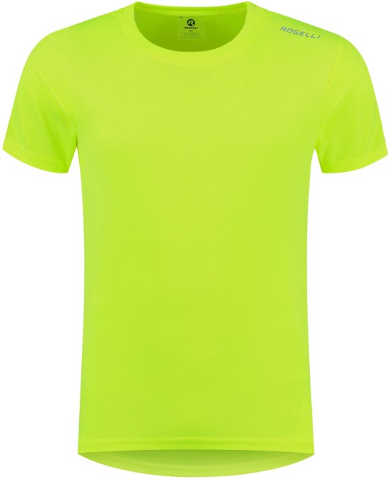 Rogelli Promo Hardloopshirt Heren - Korte Mouwen - Fluorgeel - XL