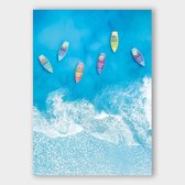 Poster Beach Boats ² - Papier - Meerdere Afmetingen & Prijzen | Wanddecoratie - Interieur - Art - Wonen - Schilderij - Kunst