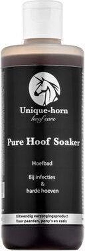 Foto: Unique horn pure hoof soaker hoefverzorging 250ml hoefbad concentraat effectief tegen infecties en harde hoeven