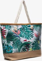 Strandtas met bloemenprint