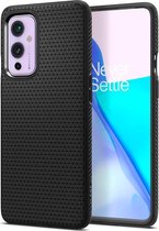 Spigen - OnePlus 9 Hoesje - Back Case Liquid Air Mat Zwart