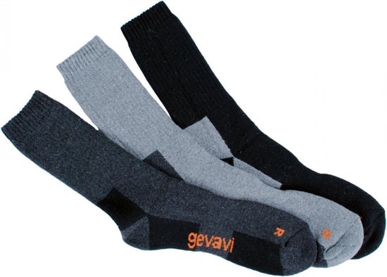 Gevavi Thermo Sokken GW83 3 Paar Grijs Zwart 43 46 bol