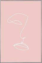 JUNIQE - Poster met kunststof lijst Outline -20x30 /Roze