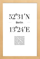 JUNIQE - Poster in houten lijst Berlin Icons -40x60 /Wit & Zwart