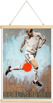 JUNIQE - Posterhanger One Love Real -40x60 /Blauw & Bruin