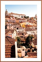 JUNIQE - Poster met kunststof lijst Lisbon -30x45 /Bruin