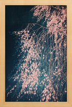 JUNIQE - Poster met houten lijst Whispers Of Dusty Pink -13x18 /Blauw