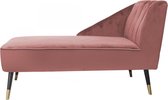 Chaise Longue Royal fluweel mauve roze